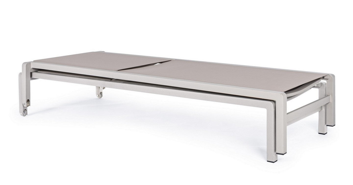 Lettino con ruote in alluminio impilabile KONNOR RASTIN - Bizzotto