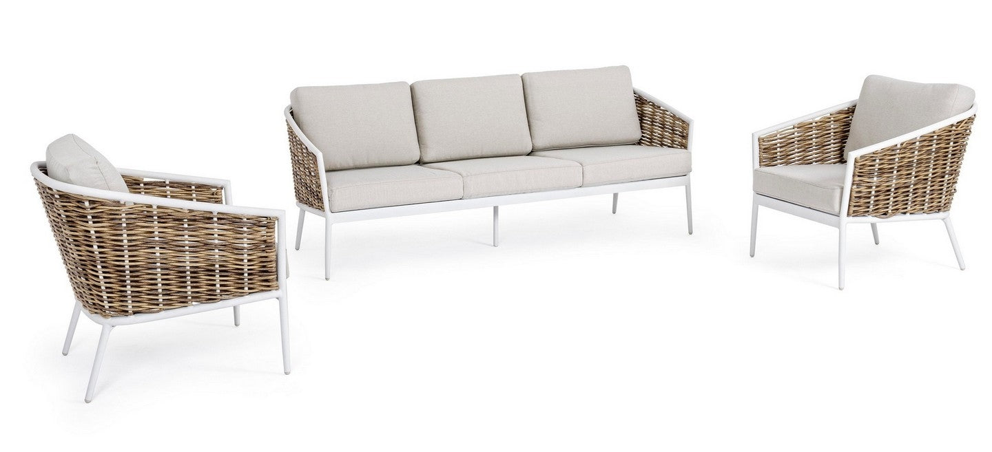 Salotto in fibra sintetica bianco yk11 MARIBELA - Bizzotto