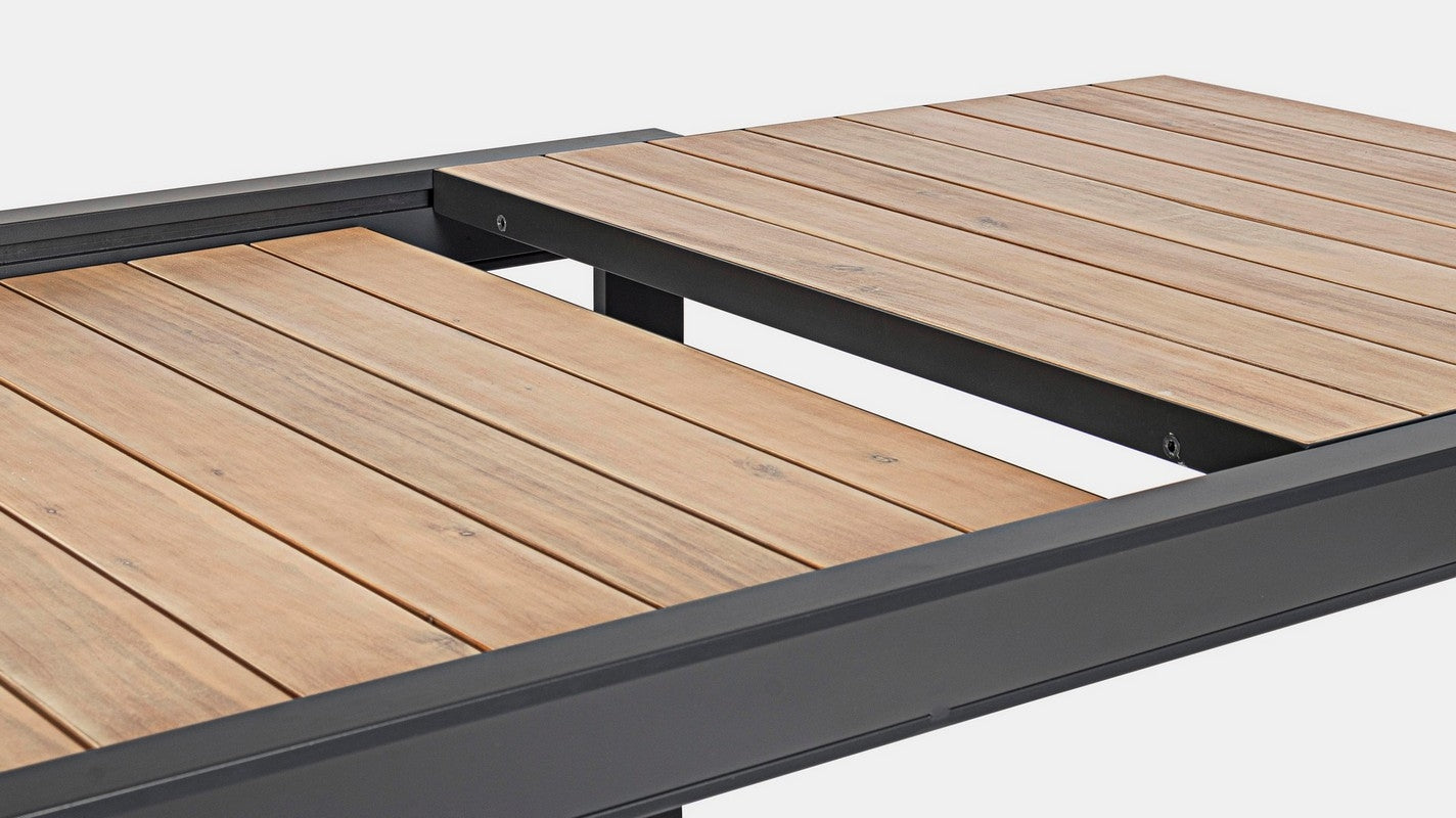 Tavolo in alluminio 160-240X100 antracite YK13 BELMAR - Bizzotto