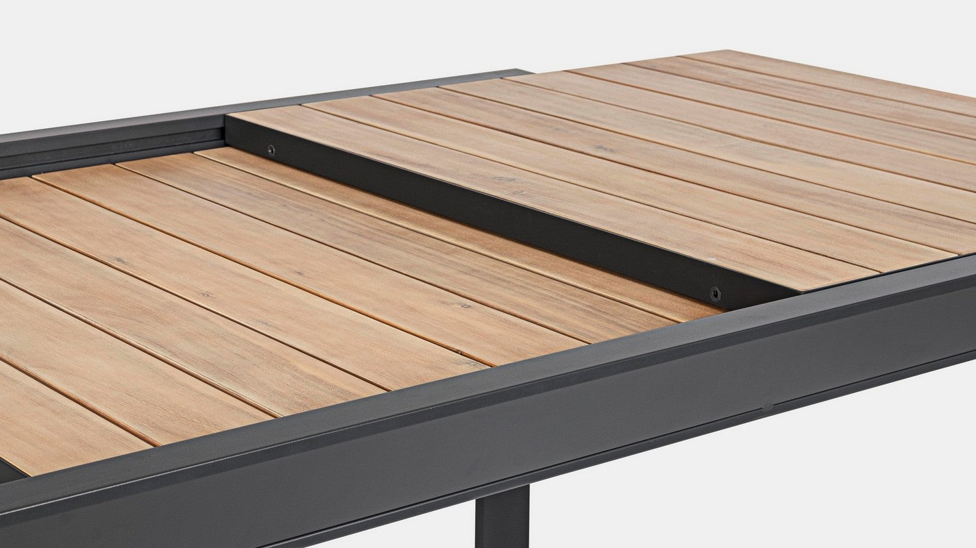 Tavolo allungabile in alluminio 160-240x100 antracite YK13 BELMAR - Bizzotto