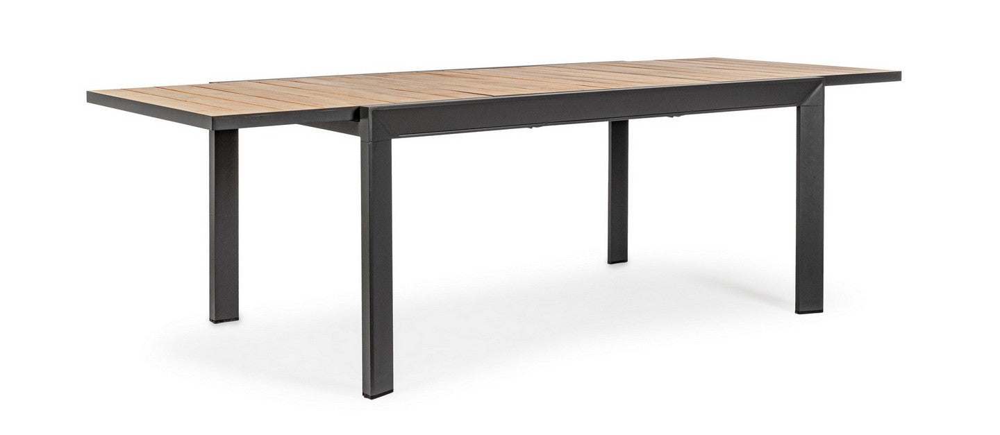 Tavolo in alluminio 160-240X100 antracite YK13 BELMAR - Bizzotto