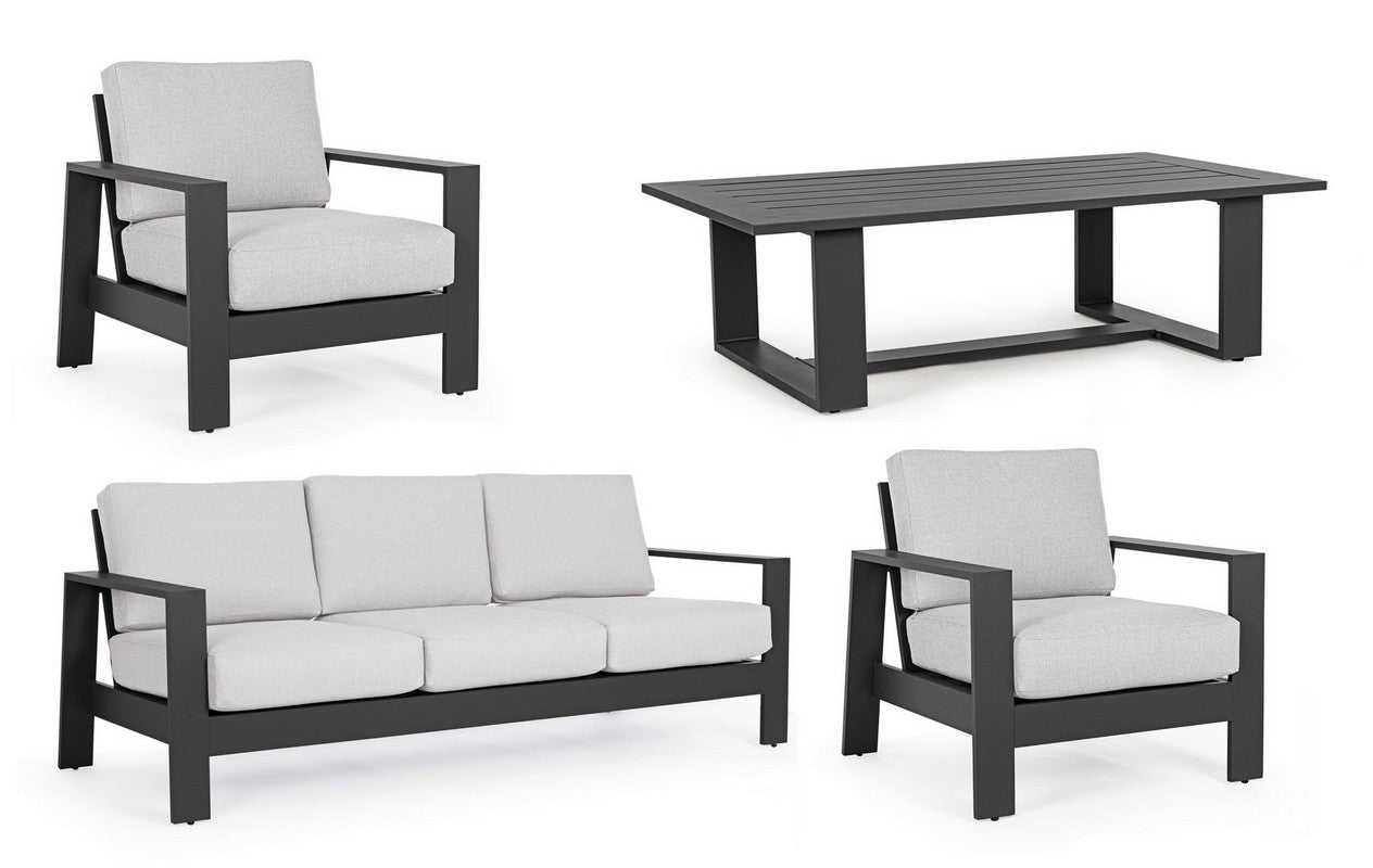 Salotto in alluminio antracite YK13 BALTIC - Bizzotto