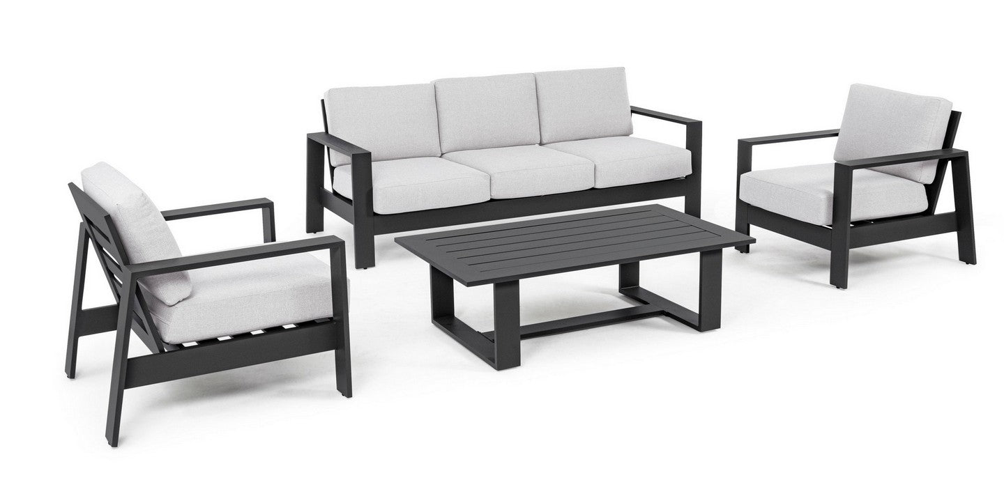 Salotto in alluminio antracite YK13 BALTIC - Bizzotto