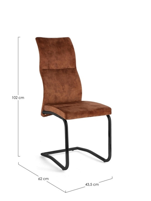 Sedia in velluto THELMA - Bizzotto