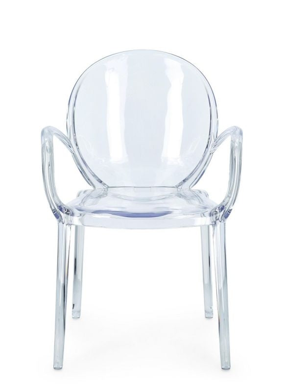 Sedia CAMILLA fumé/trasp/coffee/mint - Bizzotto