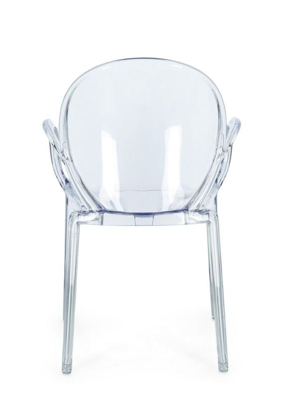Sedia CAMILLA fumé/trasp/coffee/mint - Bizzotto