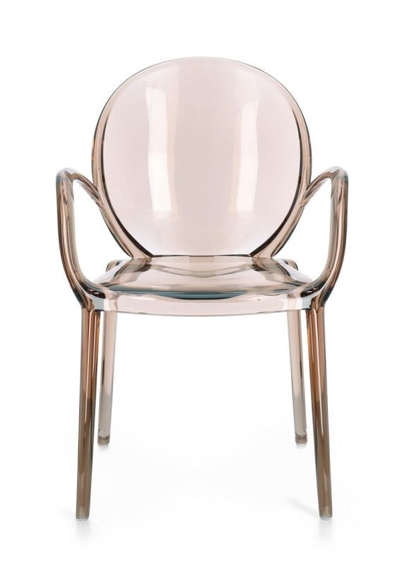 Sedia CAMILLA fumé/trasp/coffee/mint - Bizzotto