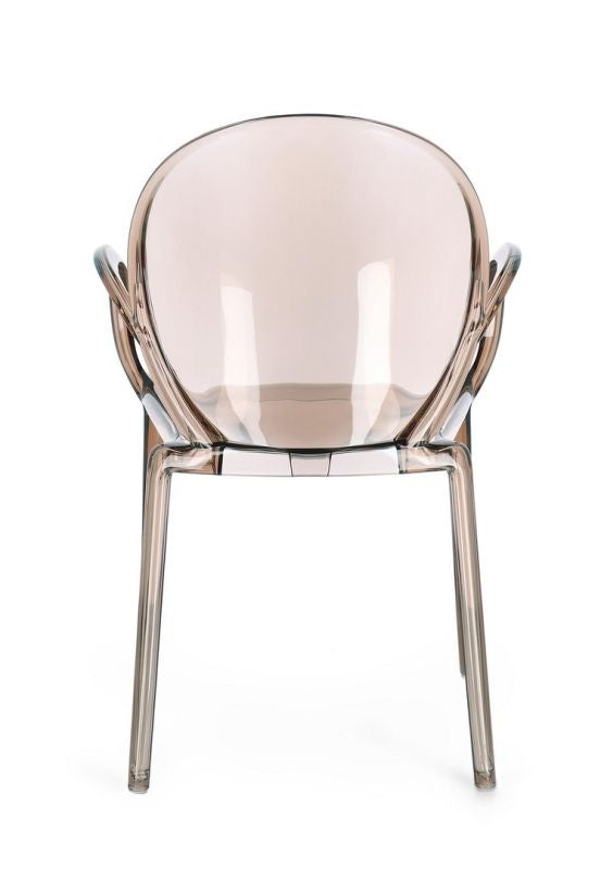 Sedia CAMILLA fumé/trasp/coffee/mint - Bizzotto