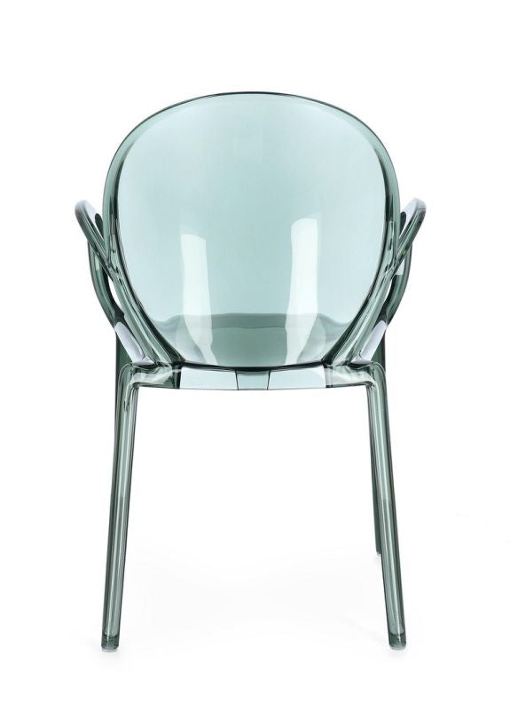 Sedia CAMILLA fumé/trasp/coffee/mint - Bizzotto