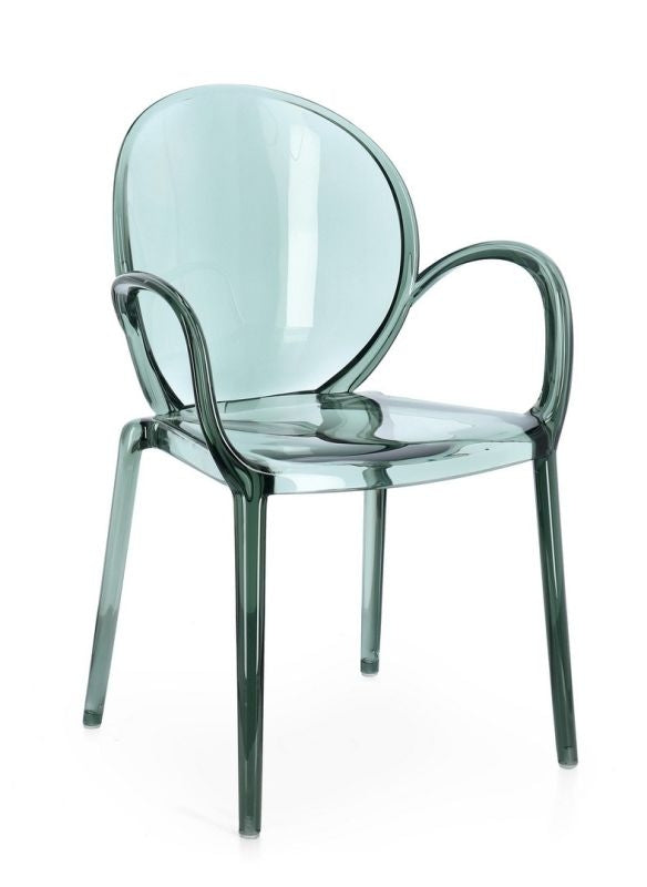 Sedia CAMILLA fumé/trasp/coffee/mint - Bizzotto