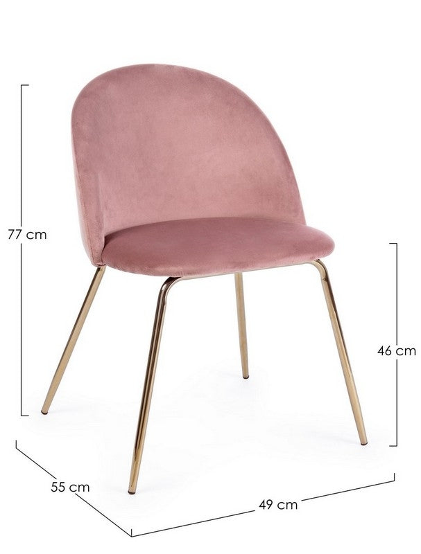 Sedia in velluto TANYA - Bizzotto