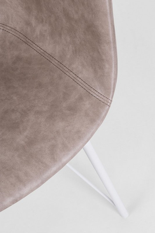 Sedia in ecopelle nera/beige WARHOL - Bizzotto