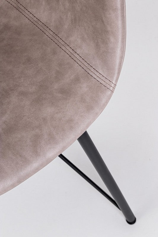 Sedia in ecopelle nera/beige WARHOL - Bizzotto