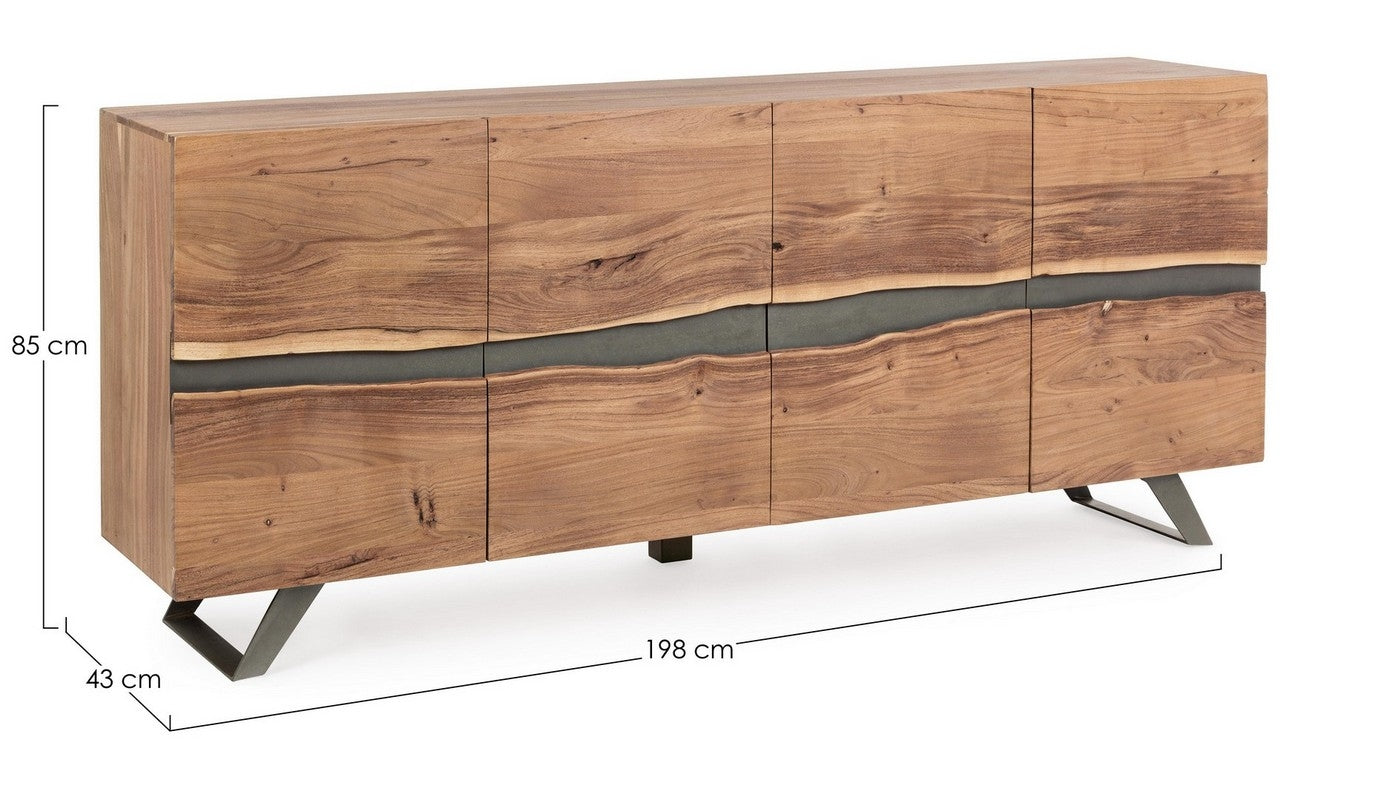 Credenza in legno 4 ante ARON - Bizzotto