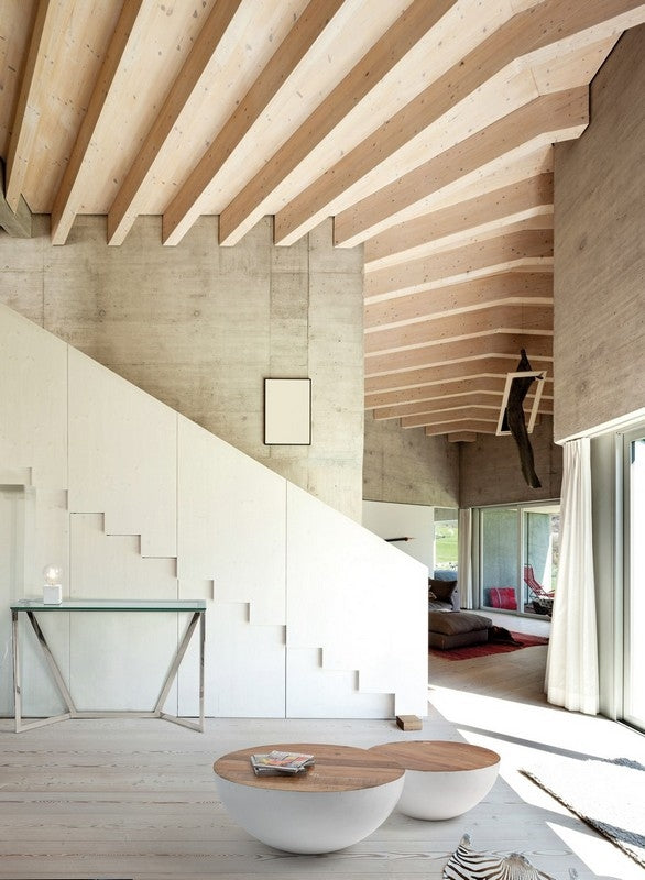 Tavolino in legno riciclato LANCASTER D70-D90 Bianco - Bizzotto