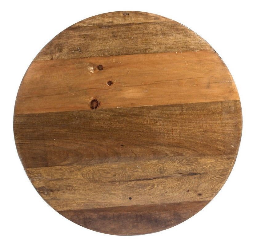Tavolino in legno riciclato LANCASTER D70-D90 Grigio - Bizzotto