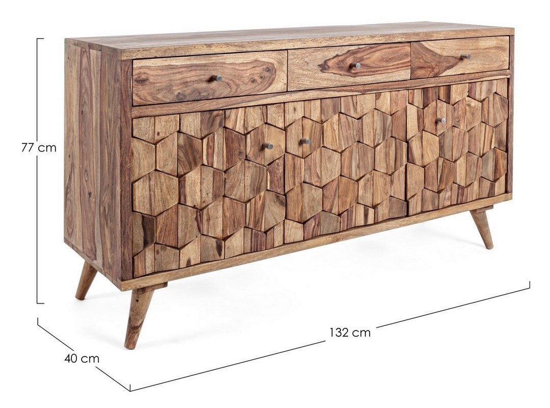 Credenza in legno 3 ante KANT - Bizzotto