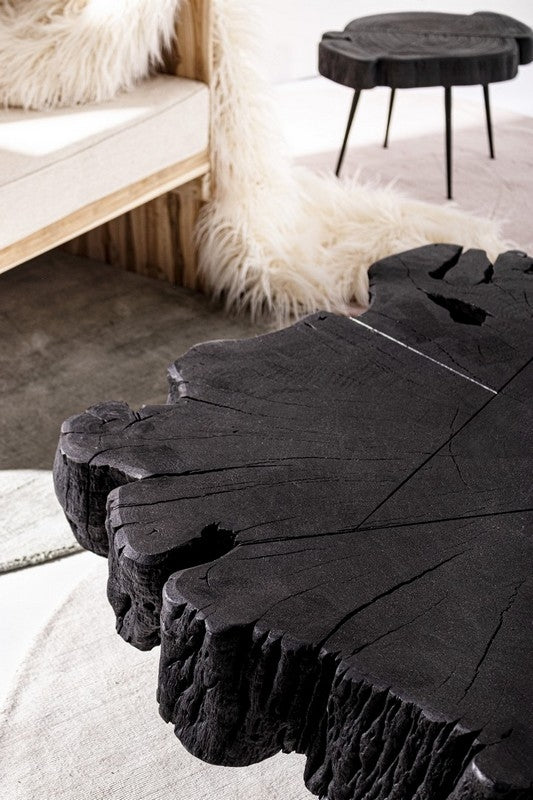Tavolino in legno nero KEVAL - Bizzotto