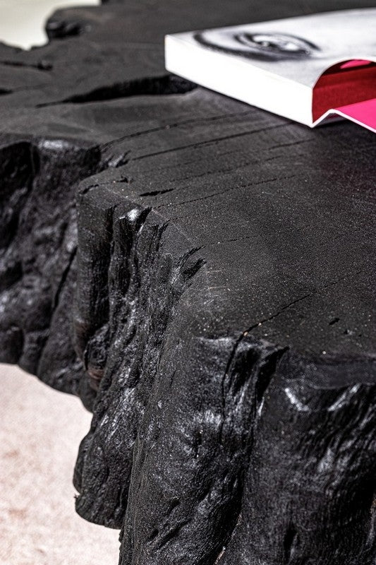 Tavolino in legno nero KEVAL - Bizzotto