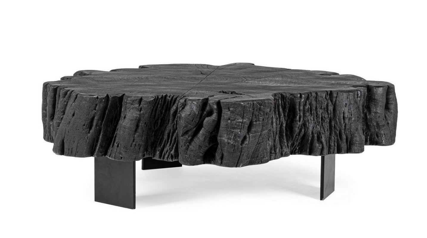 Tavolino in legno nero KEVAL - Bizzotto