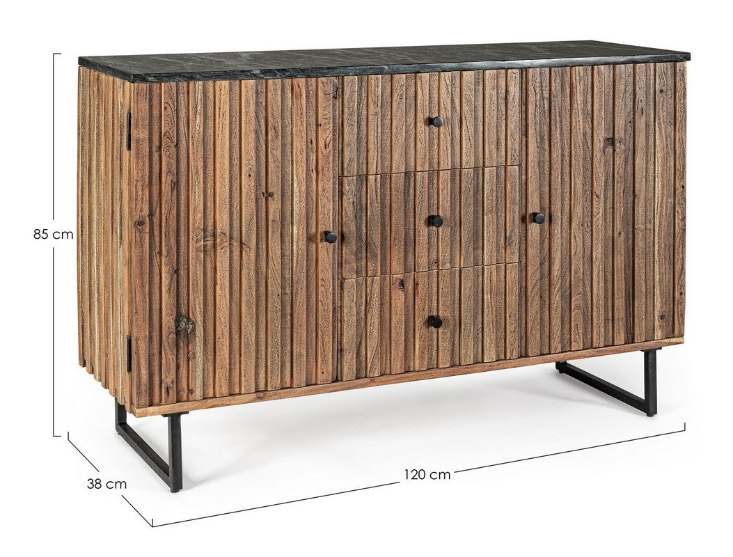 Credenza in legno 3 cassetti NORFOLK - Bizzotto