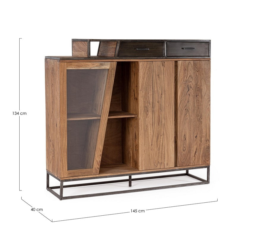 Credenza alta in legno JANAK - Bizzotto