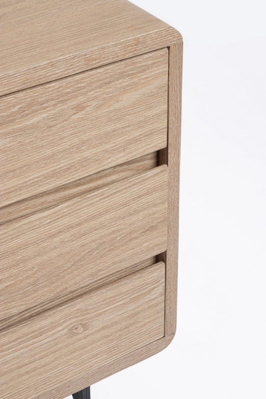 Mobile porta TV in legno finitura Nero/Naturale WIDALD - Bizzotto