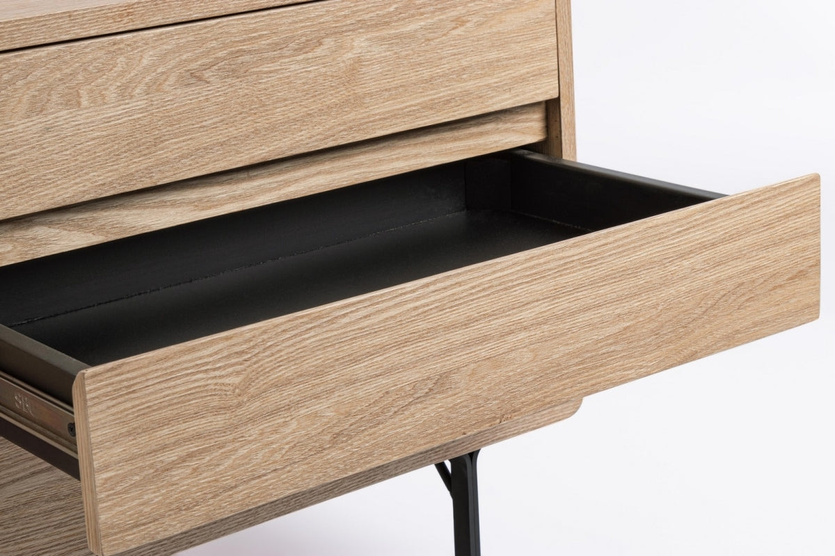 Mobile porta TV in legno finitura Nero/Naturale WIDALD - Bizzotto
