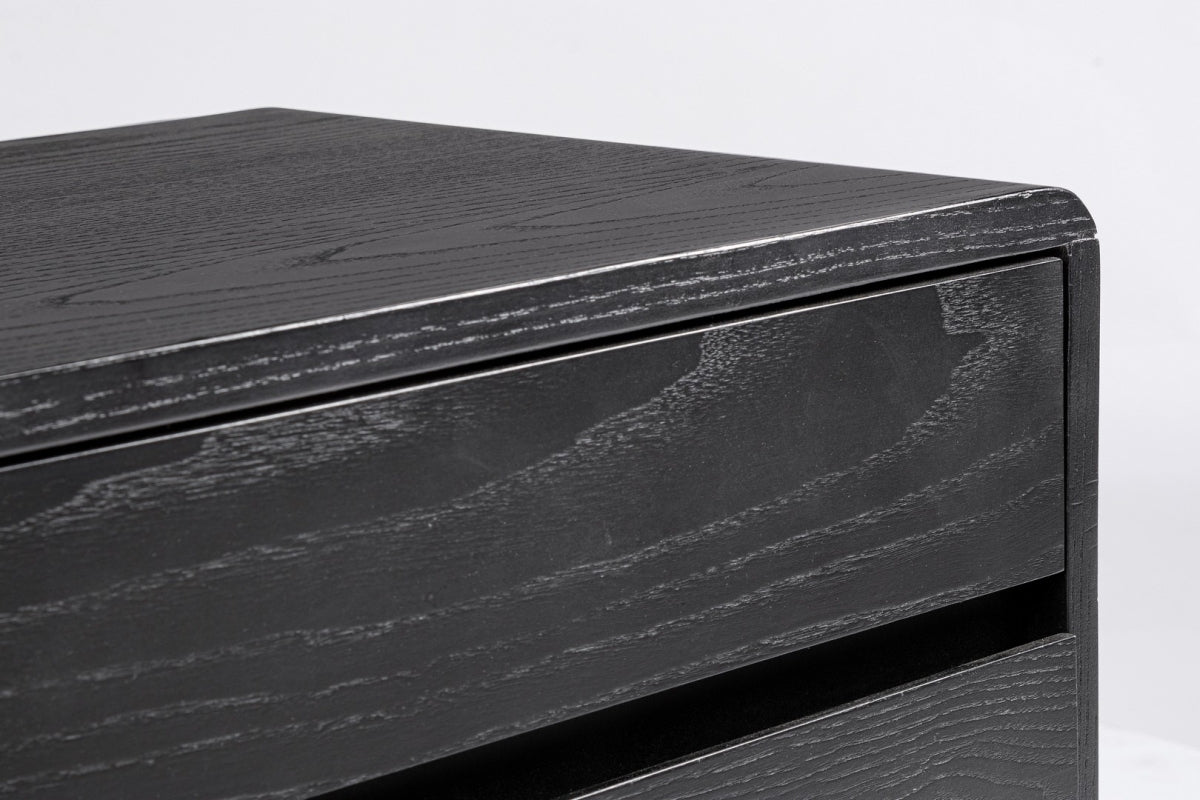 Mobile porta TV in legno finitura Nero/Naturale WIDALD - Bizzotto