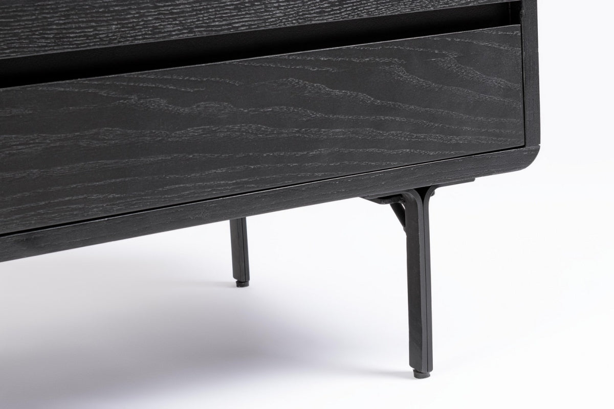 Mobile porta TV in legno finitura Nero/Naturale WIDALD - Bizzotto