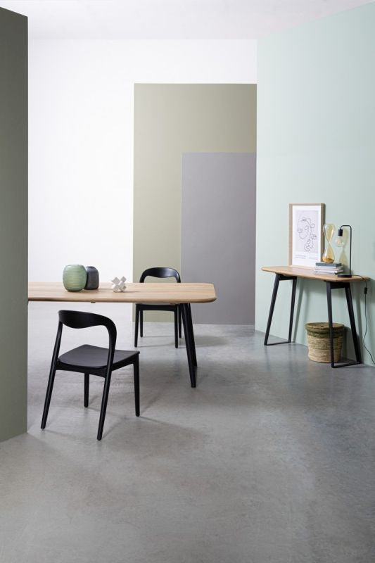 Sedia MILEY naturale/nero - Bizzotto