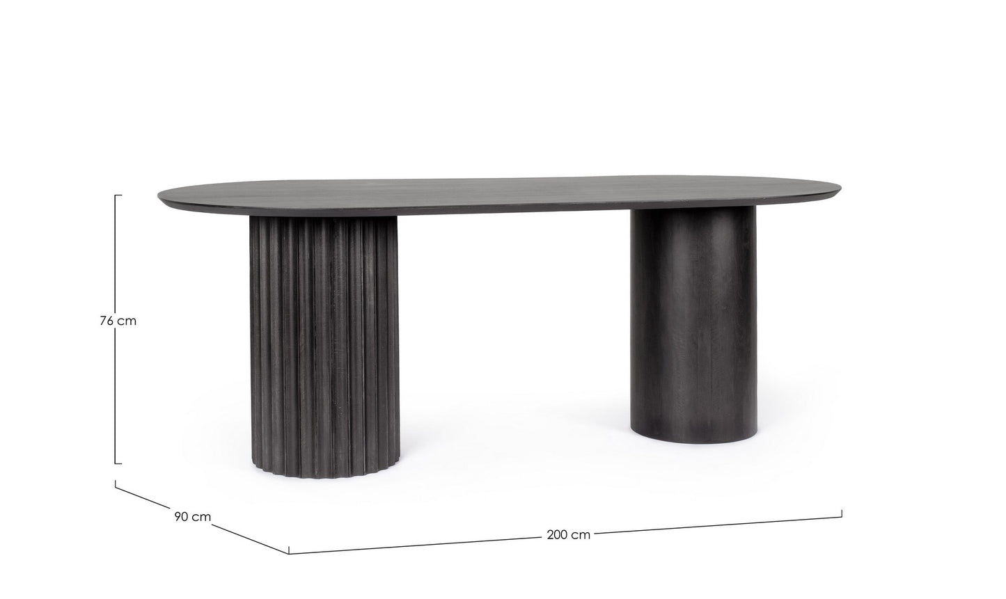 Tavolo ORISSA 200x90 Nero - Bizzotto