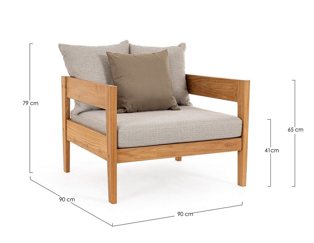 Poltrona C-C KOBO NATURAL FSC - Bizzotto