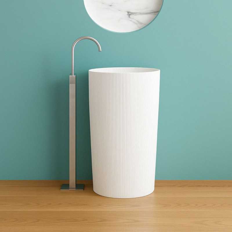 Lavabo MIDWAY freestanding art stone plissé - Lullaby