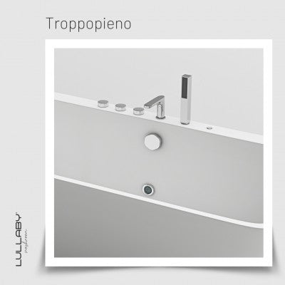 Vasca PALAO AIR parete idromassaggio luce LED - Lullaby