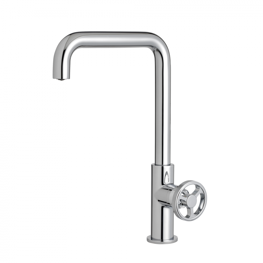 Monocomando lavabo cromo con bocca lunga - 33030LO serie OT58 - Rubinetterie Effepi