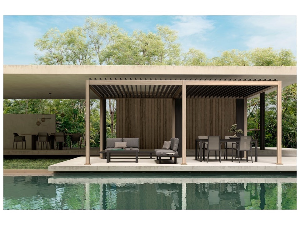 Pergola OCEAN 3.6X6 natural-antracite - BIZZOTTO