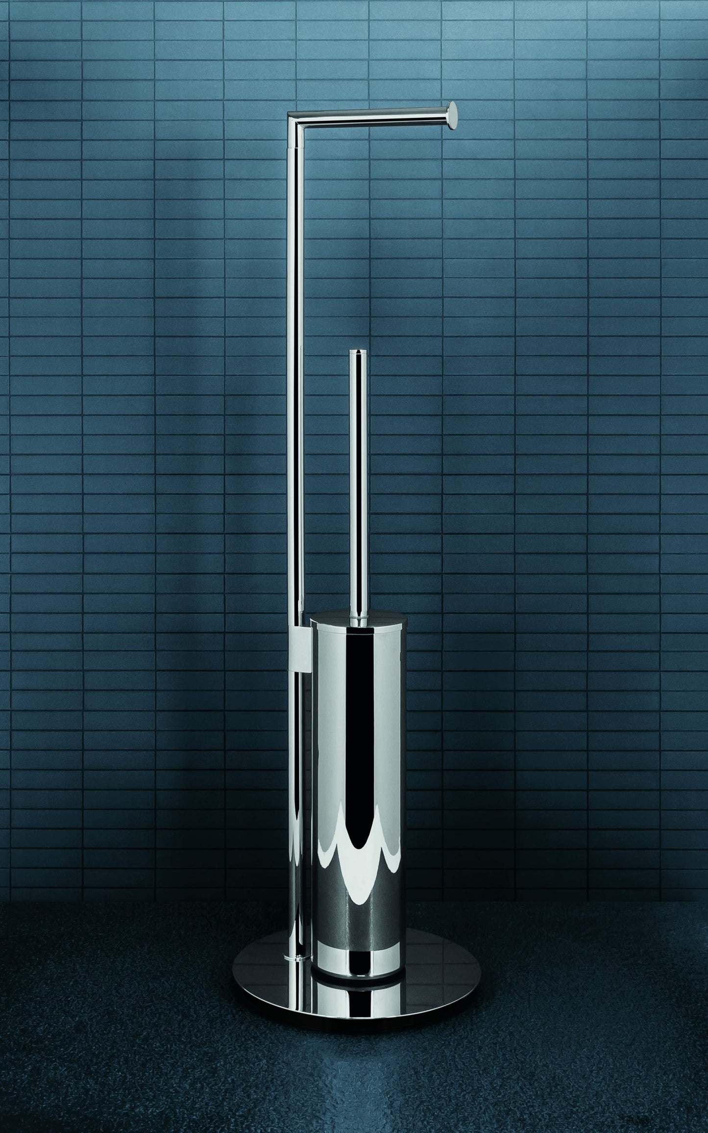 Piantana con porta rotolo e porta scopino MINI B4018 - Colombo Design