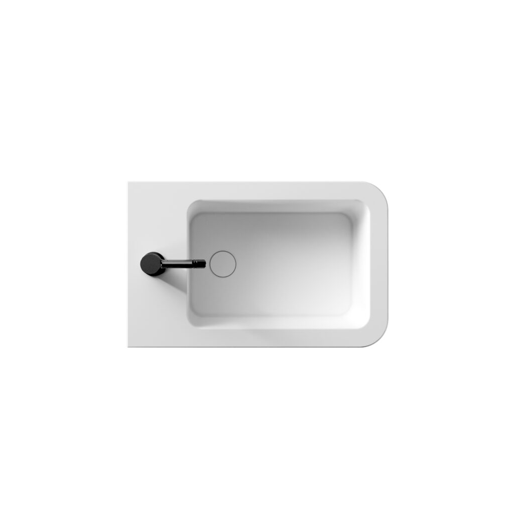 Bidet HIDE SQUARE a terra monoforo in ceramica - Ceramica ALICE