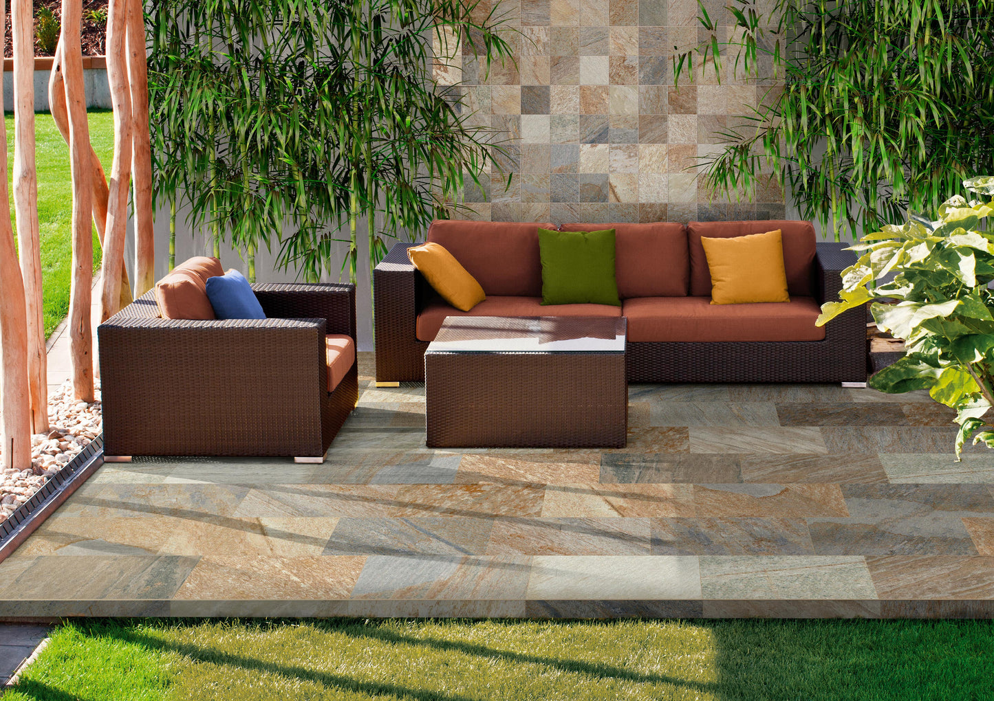 Pavimento esterno gres effetto pietra ITALIAN STONES - Savoia Italia