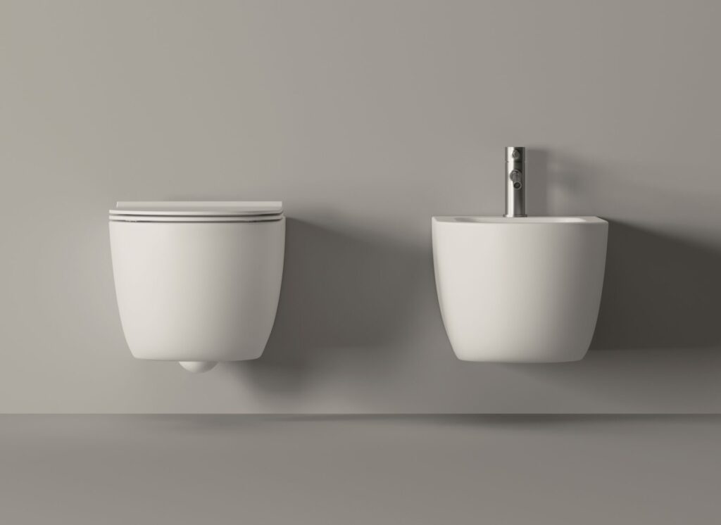 Bidet sospeso UNICA 55 monoforo in ceramica - Ceramica ALICE
