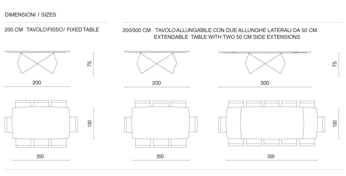 Tavolo fisso/allungabile Wall - Capodarte