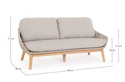 Divano 2/3 posti beige TAMIRES - Bizzotto