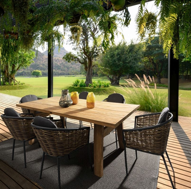 Sedia con cuscino antracite YK13 MARIBELA - Bizzotto