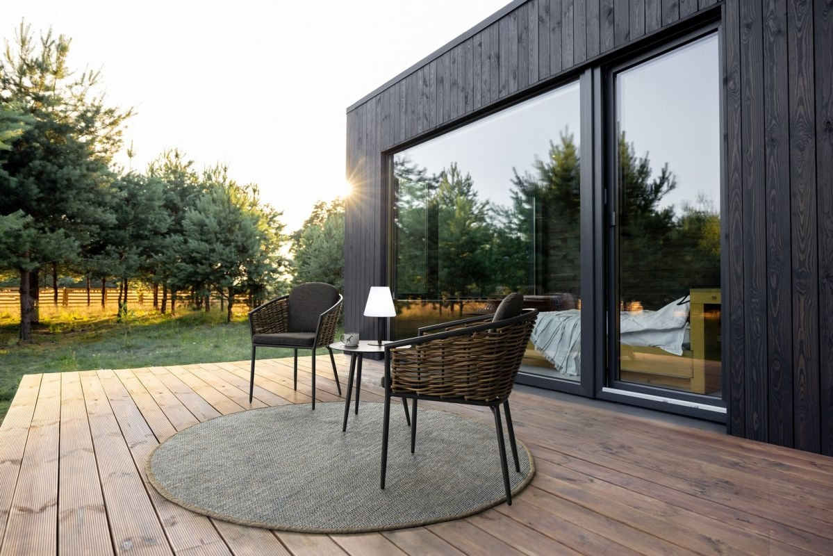 Sedia con cuscino antracite YK13 MARIBELA - Bizzotto