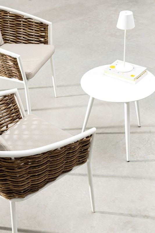 Sedia con cuscino bianco YK11 MARIBELA - Bizzotto