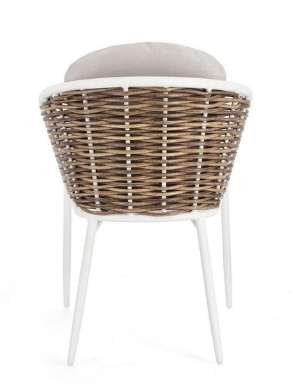 Sedia con cuscino bianco YK11 MARIBELA - Bizzotto