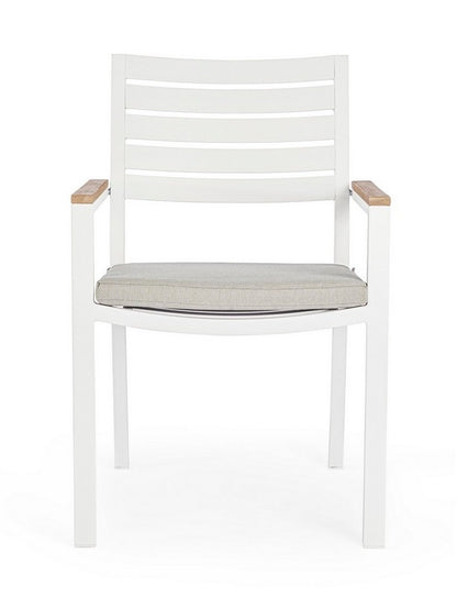 Sedia in alluminio impilabile bianco YK11 BELMAR - Bizzotto