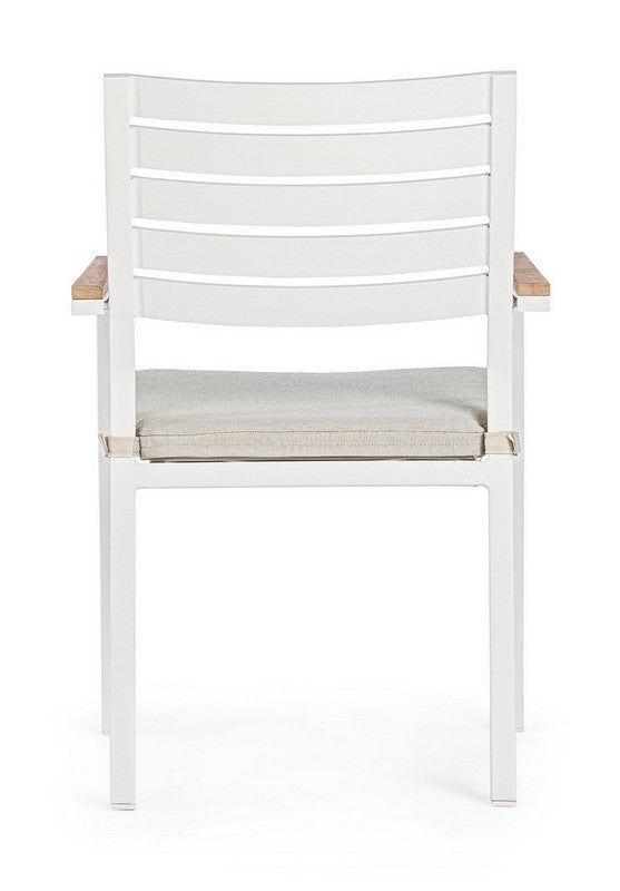Sedia in alluminio impilabile bianco YK11 BELMAR - Bizzotto