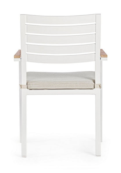 Sedia in alluminio impilabile bianco YK11 BELMAR - Bizzotto